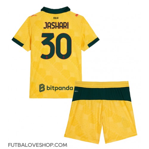 Dres AC Milan Ardon Jashari #30 Tretina pre deti 2025-26 Krátky Rukáv (+ trenírky)